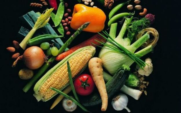 Beneficios de las verduras para la prostatitis. 
