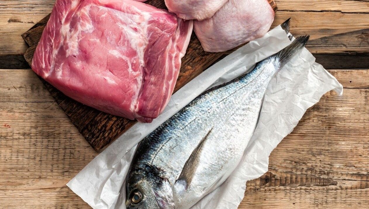 carne y pescado para la prostatitis