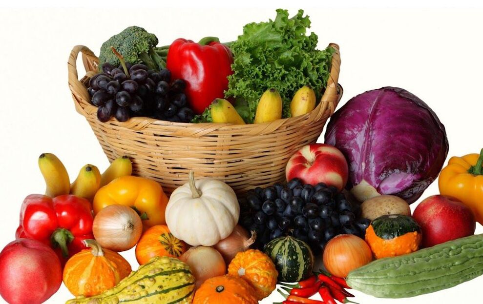 verduras y frutas para la prostatitis